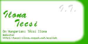 ilona tecsi business card